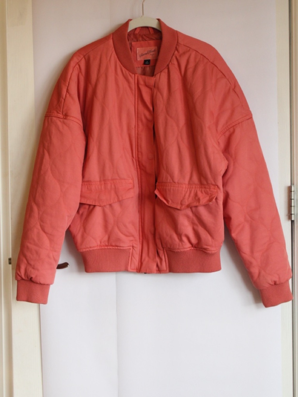 Universal Thread Coral Quilted Bomber Jacket
